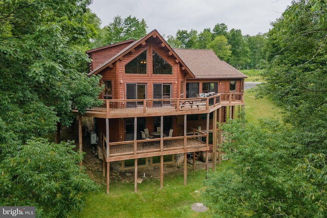 116 Wisp Mountain Rd, Mc Henry, MD 21541 - back of property with a deck