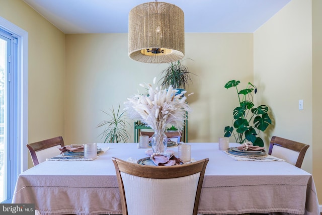 view of dining area