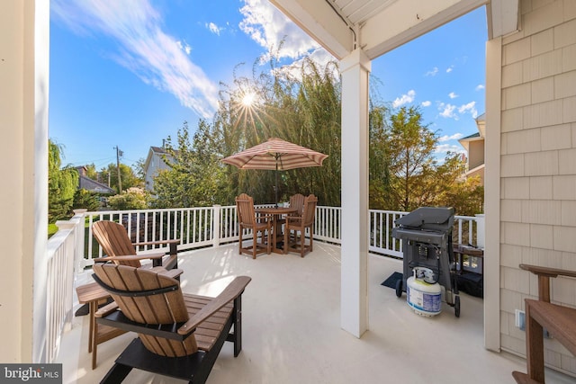 view of patio featuring area for grilling