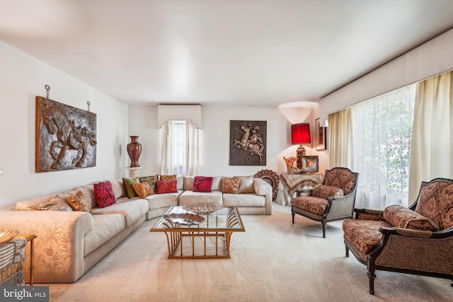 view of carpeted living room