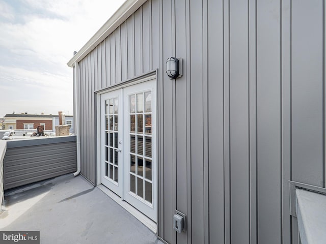 balcony with french doors