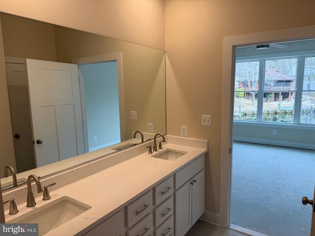 bathroom featuring vanity