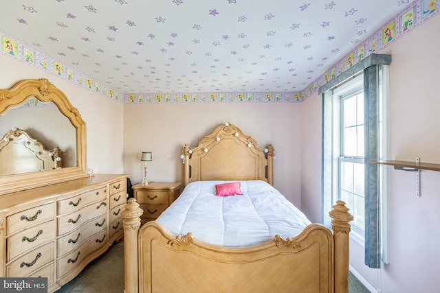 view of carpeted bedroom