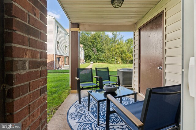 view of patio / terrace with cooling unit