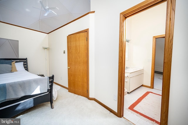 621 Paradise Hts, Oakland, MD 21550 - bedroom featuring a sink, light carpet, and baseboards