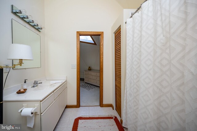 621 Paradise Hts, Oakland, MD 21550 - full bath featuring baseboards, tile patterned flooring, and vanity