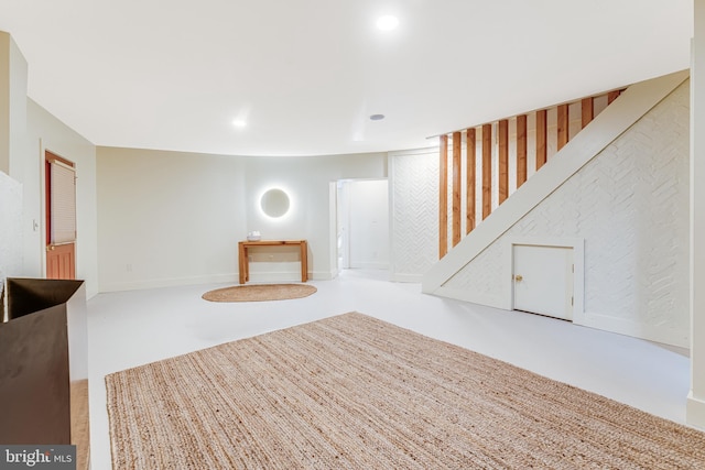 interior space featuring carpet floors