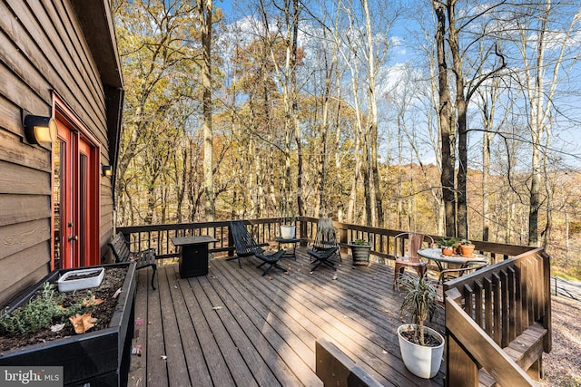 view of wooden deck