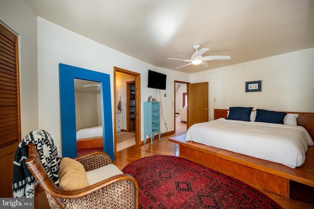 621 Paradise Hts, Oakland, MD 21550 - bedroom featuring wood finished floors, a ceiling fan, and a closet