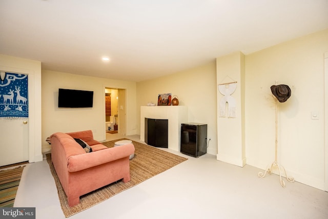 621 Paradise Hts, Oakland, MD 21550 - living area with recessed lighting and concrete flooring