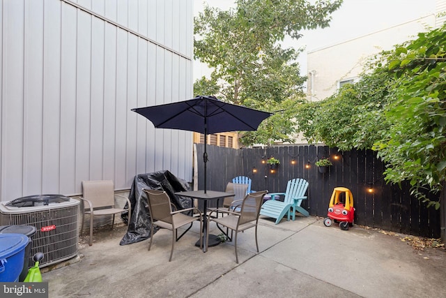 view of patio with cooling unit