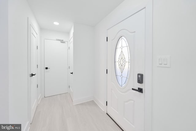 entrance foyer featuring light hardwood / wood-style flooring