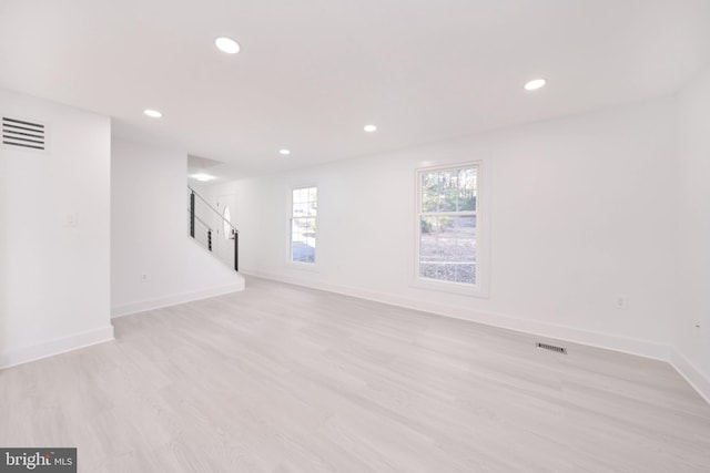 interior space featuring light wood-type flooring