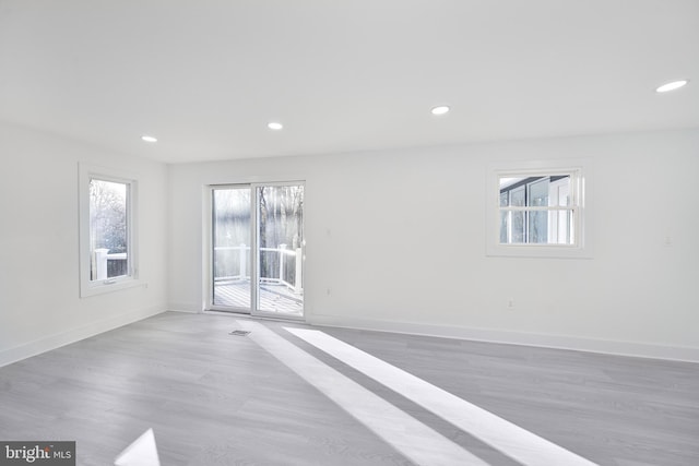 empty room featuring light hardwood / wood-style flooring