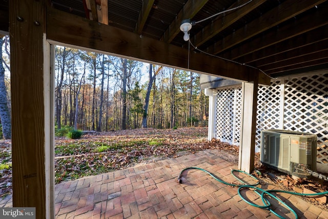 view of patio / terrace with central air condition unit