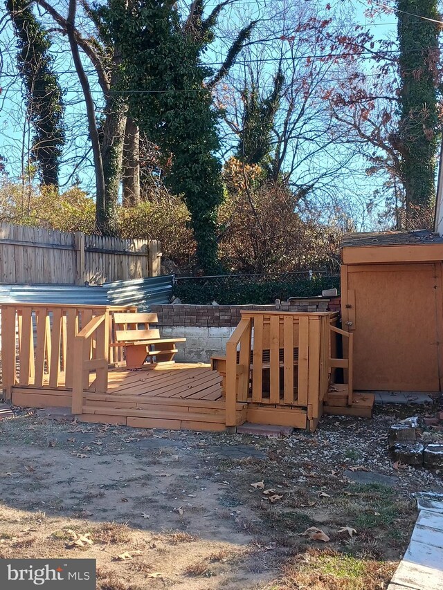 view of wooden deck