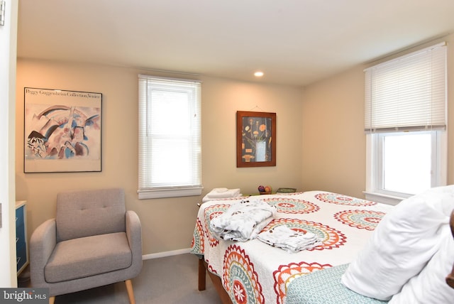 view of carpeted bedroom