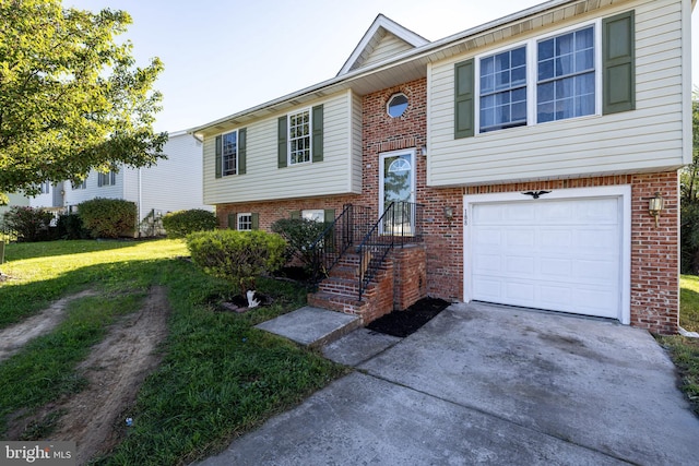 bi-level home with a garage