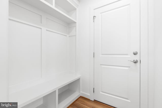 mudroom featuring light hardwood / wood-style floors