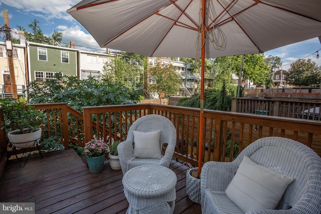 view of wooden terrace