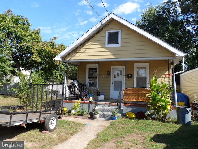 bungalow-style home featuring covered porch