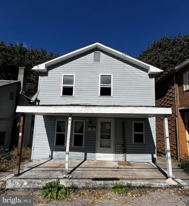 exterior space with covered porch