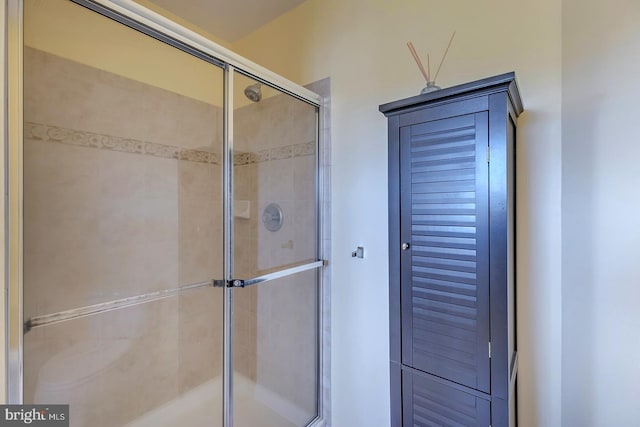 bathroom with an enclosed shower