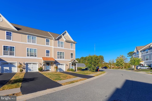 view of property with a garage