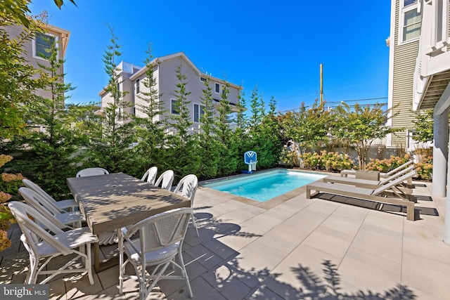 view of pool with a patio area