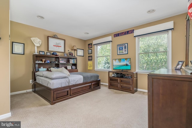 view of carpeted bedroom