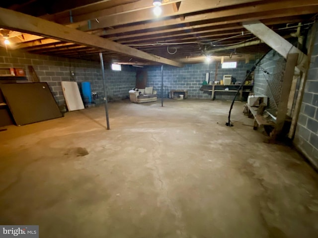 view of basement