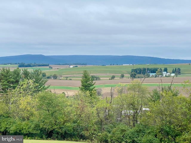 mountain view with a rural view