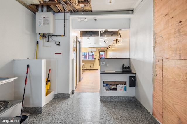 kitchen featuring water heater