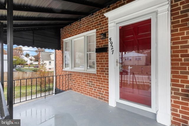 view of doorway to property