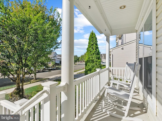 balcony with a porch