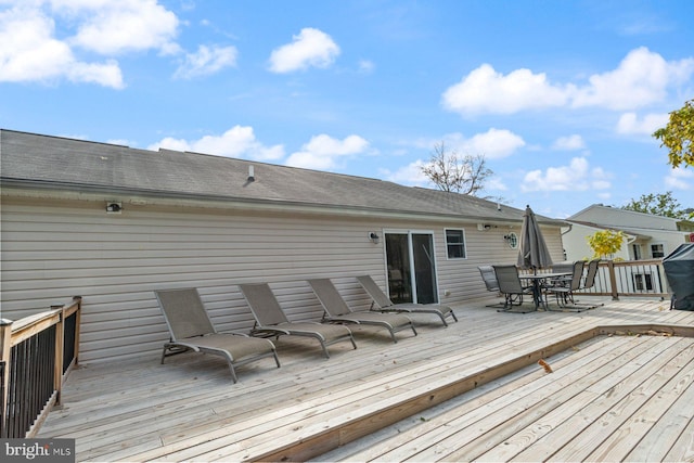 view of wooden deck