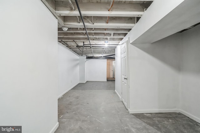1715 N Felton St, Philadelphia, PA 19151 - unfinished basement featuring baseboards