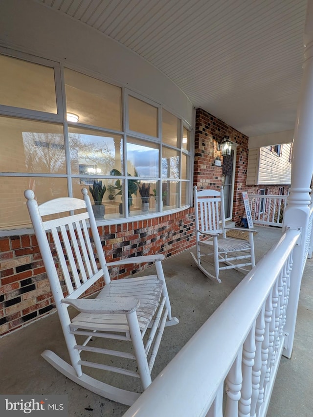 view of patio with a porch