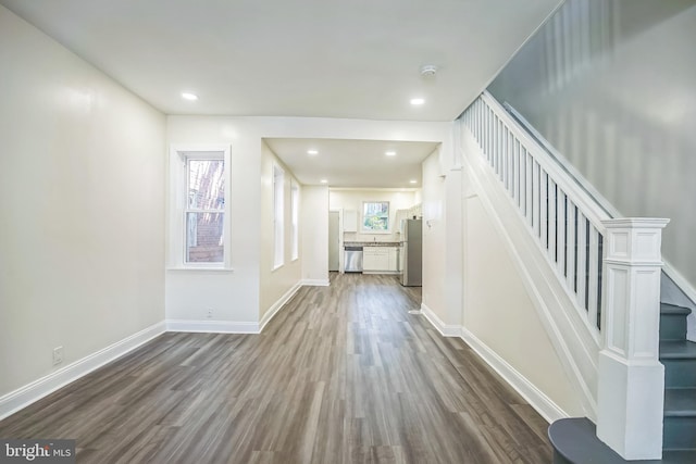 interior space featuring hardwood / wood-style flooring