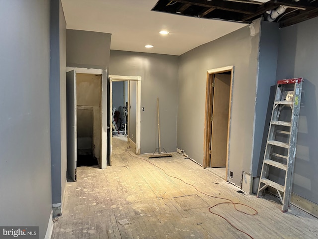 interior space featuring recessed lighting