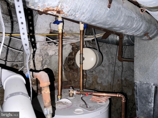 interior details featuring water heater