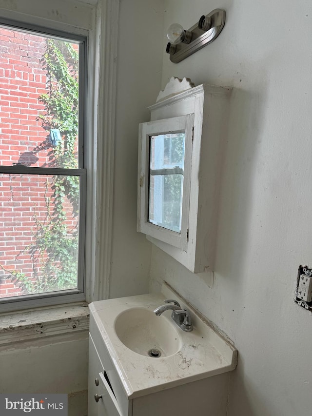 bathroom featuring vanity and a healthy amount of sunlight