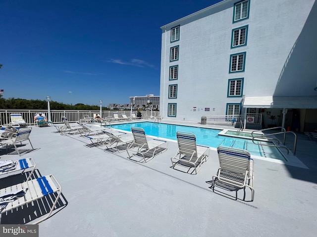 view of pool with a patio area