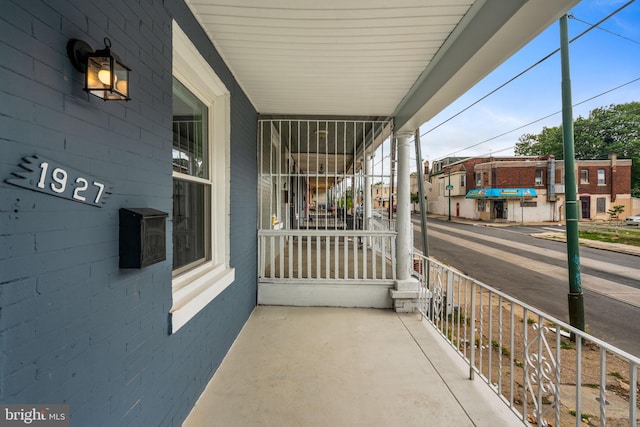 exterior space with a porch