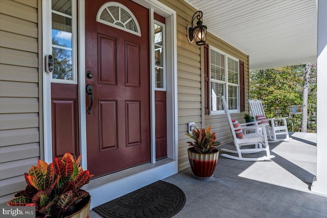 view of doorway to property