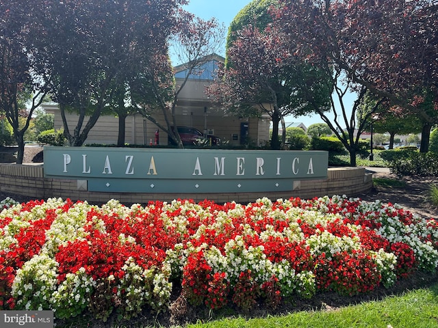 view of community sign