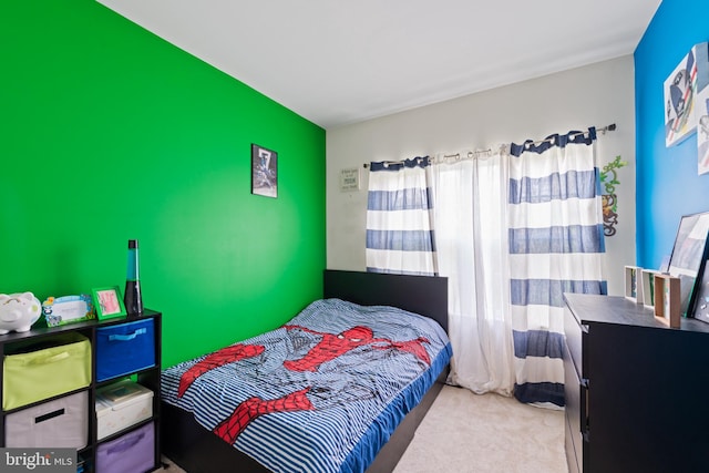 bedroom with carpet floors