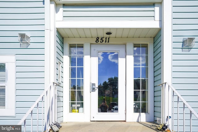 view of doorway to property