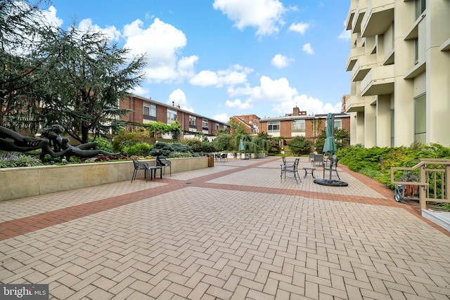 view of community featuring a patio area