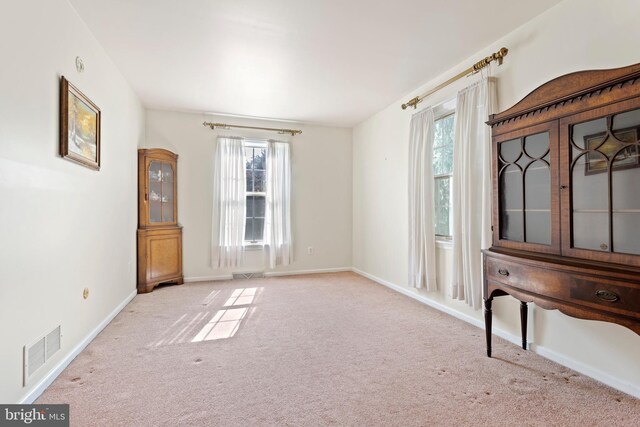 view of carpeted spare room